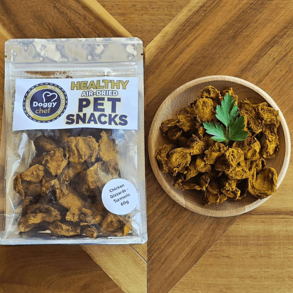 All Natural Air-dried Chicken Gizzards with Turmeric, 60gr