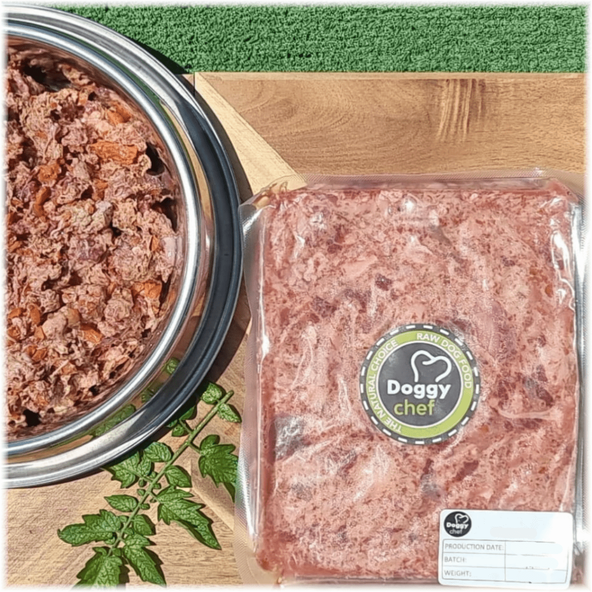 DoggyChef | Raw Beef and Veggie Grind | Raw Dog Food | Raw Cat Food | Raw Food for Pets | BARF | PREY | PMR