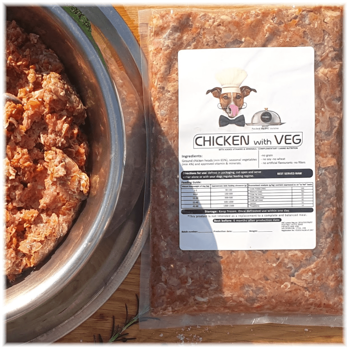 DoggyChef | Raw Chicken and Veg Meat | Raw Dog Food | Raw Cat Food | Raw Food for Pets | BARF | PREY | PMR