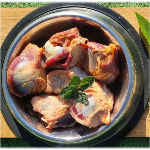 Duck Gizzards Whole Raw Food for Cats and Dogs (High Protein), 500gr