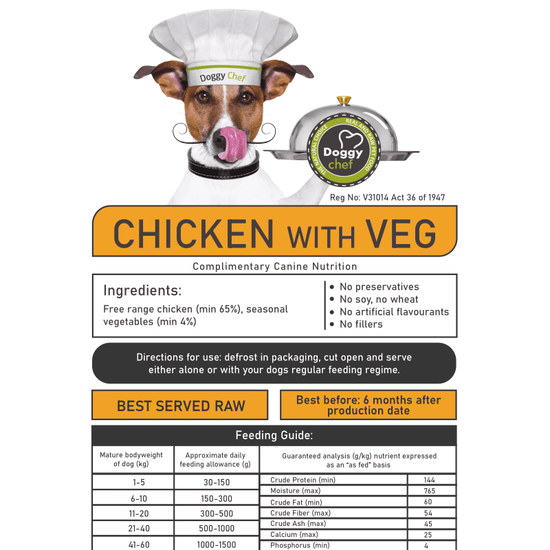 (PATTIES) Free Range Chicken and Veg Food for Dogs, 4kg - Image 2
